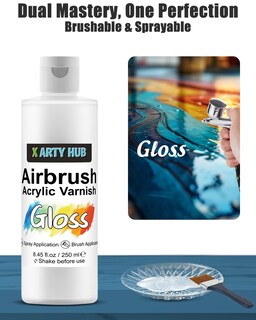 Foto 2 | Foto 2 | Barniz Acrílico X Arty Hub Gloss 250 Ml Antiamarillento - Venta Internacional.