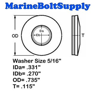 Foto 3 | Foto 3 | Arandelas De Sellado Marine Bolt Supply De Acero Inoxidable 18-8 5/16 - Venta Internacional.