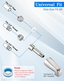 Foto 2 | Foto 2 | El Adaptador Tub Spout Orgcreator Se Adapta A Tubos 3/4 Ips Y 1/2 Ips - Venta Internacional.