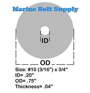 Foto 2 | Foto 2 | Arandelas Fender Marine Bolt Supply Tipo 18-8 De Acero Inoxidable - Venta Internacional.