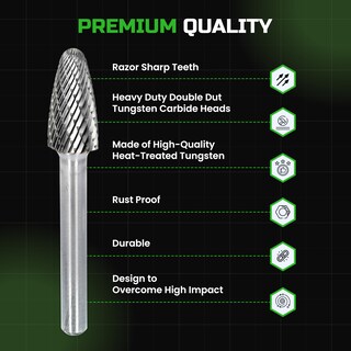 Foto 4 | Foto 4 | Juego De Fresas De Carburo Staten Tools 10 Unidades Doble Corte Vástago 1/4 - Venta Internacional.