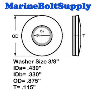 Foto 3 | Foto 3 | Arandelas De Sellado Marine Bolt Supply De Acero Inoxidable 18-8 3/8 - Venta Internacional.