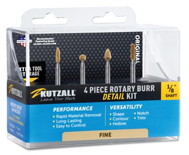 Foto 1 | Foto 1 | Kit De Detalles De Fresas Rotativas Kutzall 18fkit02 Con Eje De 1/8 Pulgadas Fino - Venta Internacional.