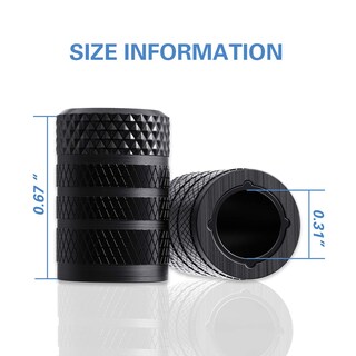 Foto 4 | Foto 4 | Tapones Para Válvulas De Neumáticos Ckauto Aluminio Negro Paquete De 10 Unidades - Venta Internacional.