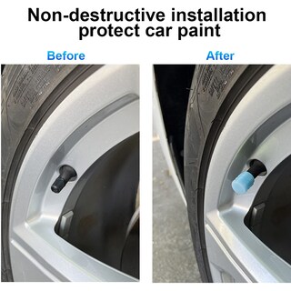 Foto 6 | Foto 6 | Tapones Para Válvulas De Neumáticos Aukepo Luminous 12 Unidades Para Coche (azules) - Venta Internacional.