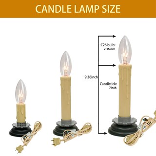 Foto 4 | Foto 4 | Velas Eléctricas Para Ventana Goothy De 7 Pulgadas Con Base De Hierro Color Ciruela Negra - Venta Internacional.