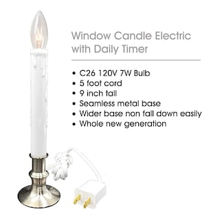 Foto 6 | Foto 6 | Window Candle Daily Timer Eléctrico 9 Pulgadas Paquete De 4 Con Bombillas - Venta Internacional.