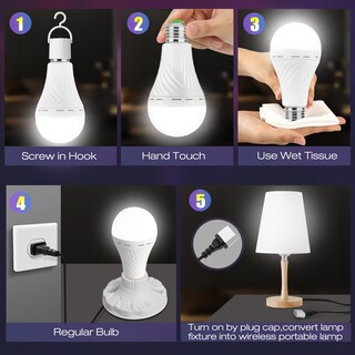 Foto 5 | Foto 5 | Bombilla Led Lhzheng  Recargable De Emergencia  12 W  6000 K  850 Lm - Venta Internacional.