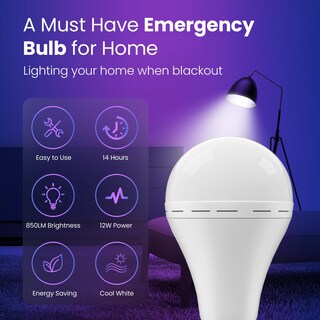 Foto 2 | Foto 2 | Bombilla Led Lhzheng Recargable De Emergencia 12 W 1500 Mah 10 Unidades - Venta Internacional.