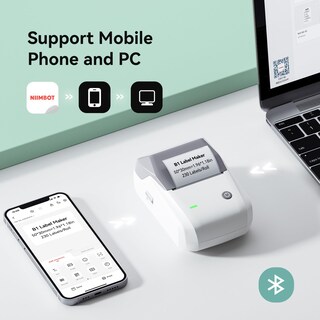 Foto 2 | Foto 2 | Impresora Portátil De Pegatinas Label Maker Niimbot B1 Gris Y Blanco - Venta Internacional.