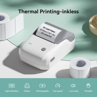 Foto 5 | Foto 5 | Impresora Portátil De Pegatinas Label Maker Niimbot B1 Gris Y Blanco - Venta Internacional.