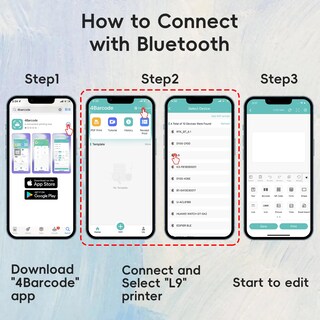 Foto 4 | Foto 4 | Impresora Térmica Label Maker Peweglow L9 Bluetooth 25-80 Mm - Venta Internacional.
