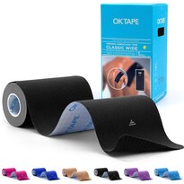 Cinta De Kinesiología Ok Tape Extra Ancha 10 Cm X 4 M Negra 10 Unidades - Venta Internacional.