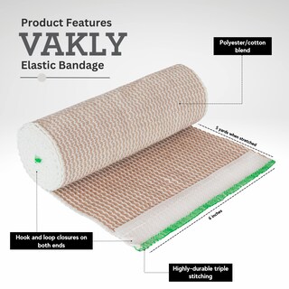 Foto 2 | Foto 2 | Paquete De 10 Vendajes Elásticos Vally De 6 Cm X 4 5 M Con Cierre Automático - Venta Internacional.