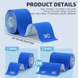 Foto 7 | Foto 7 | Cinta De Kinesiología Ok Tape 10 Pulgadas Precortada 20 Tiras Beige X2 - Venta Internacional.