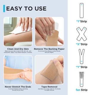 Foto 6 | Foto 6 | Cinesiology Tape Ok Tape Tiras Precortadas A Granel 100 Unidades - Venta Internacional.