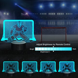 Foto 3 | Foto 3 | Lámpara 3d Con Forma De Amonita Para Hockey Sobre Hielo 16 Colores Con Mando A Distancia - Venta Internacional.