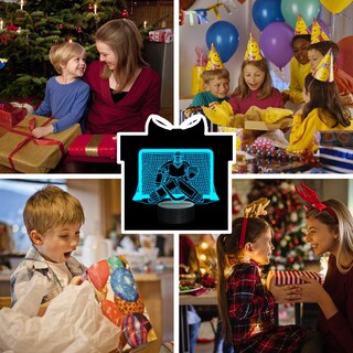 Foto 6 | Foto 6 | Lámpara 3d Con Forma De Amonita Para Hockey Sobre Hielo 16 Colores Con Mando A Distancia - Venta Internacional.