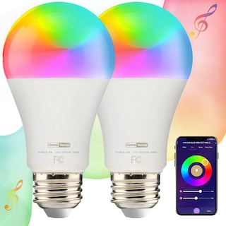 Foto 1 | Foto 1 | Bombillas Inteligentes Homevenus Hvs 9 W 60 W A19 E26 Rgbw Paquete De 2 - Venta Internacional.