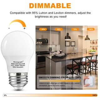 Foto 3 | Foto 3 | Bombillas Led Morninglight A15 6 5 W 2700 K E26 600 Lúmenes Paquete De 4 - Venta Internacional.