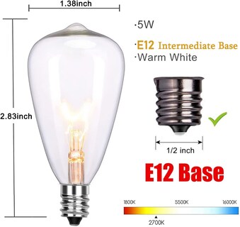 Foto 2 | Foto 2 | Bombilla Abeja St35 Clear Edison 5 W E12 Candelabro Paquete De 25 - Venta Internacional.