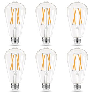 Foto 1 | Foto 1 | Paquete De 6 Bombillas Led Edison Gvvoohome E26 6 W 600 Lm 2700 K Color Blanco Suave - Venta Internacional.
