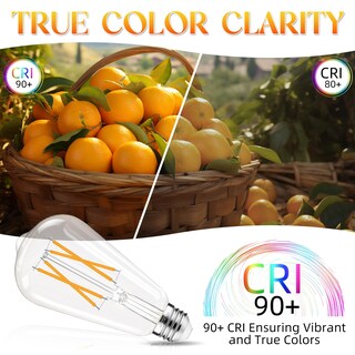 Foto 6 | Foto 6 | Paquete De 6 Bombillas Led Edison Gvvoohome E26 6 W 600 Lm 2700 K Color Blanco Suave - Venta Internacional.