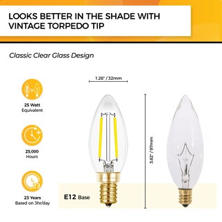 Foto 2 | Foto 2 | Bombillas Led Hizashi Candelabro 2 W 25 W 5000 K Luz Diurna Paquete De 6 - Venta Internacional.