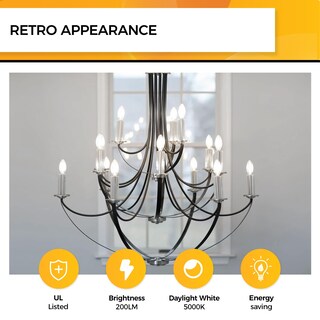 Foto 3 | Foto 3 | Bombillas Led Hizashi Candelabro 2 W 25 W 5000 K Luz Diurna Paquete De 6 - Venta Internacional.
