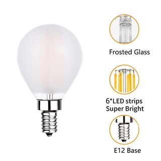 Foto 4 | Foto 4 | Bombillas Led Tipo Globo Sunaiony 6 W 3000 K E12 Candelabro Paquete De 6 - Venta Internacional.