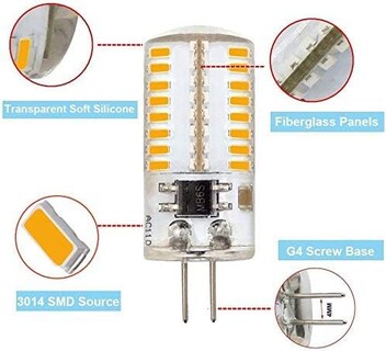 Foto 5 | Foto 5 | Bombilla Led Zhenming G4 De 3 W 120 V Luz Blanca Cálida Intensidad Regulable 3000 K (x5) - Venta Internacional.