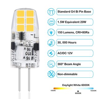 Foto 2 | Foto 2 | Bombilla Led Hanbaak G4 12 V 1 5 W Luz Diurna 6000 K No Regulable - Venta Internacional.