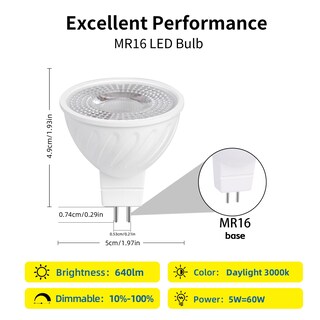 Foto 2 | Foto 2 | Bombilla Led Hmyyjt Mr16 5 W 3000 K 12-36 V Ac&dc Regulable Paquete De 6 - Venta Internacional.