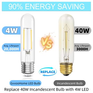Foto 5 | Foto 5 | Bombilla Led Gvvoohome Tubular T10 4 W 4000 K 400 Lm Regulable Paquete De 6 - Venta Internacional.
