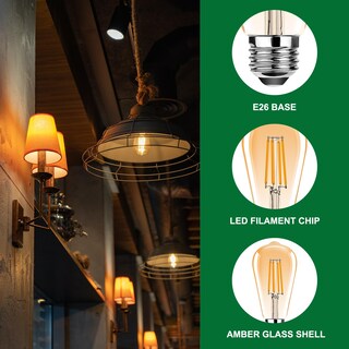 Foto 3 | Foto 3 | Bombilla Led Procrus St19 Vintage De 2 5 W E26 2500 K Blanco Cálido Paquete De 6 - Venta Internacional.