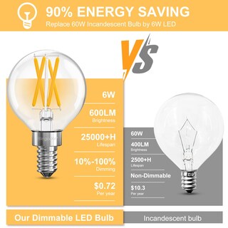 Foto 3 | Foto 3 | Bombillas Led Blingcolor Regulables E12 6 W 600 Lm 3000 K (paquete De 6) - Venta Internacional.
