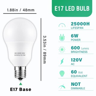 Foto 3 | Foto 3 | Bombillas Led Keivo E17 De Base Intermedia De 6 W (paquete De 4) - Venta Internacional.