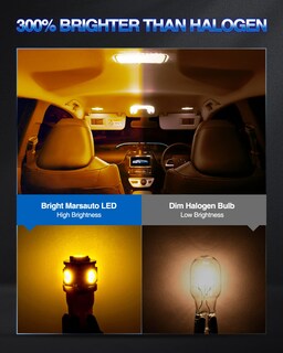 Foto 2 | Foto 2 | Bombilla Led Marsauto 194 Ámbar Amarillo 168 T10 2825 5smd (x10) - Venta Internacional.