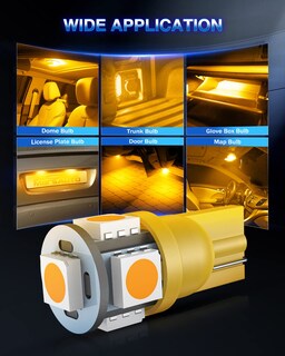 Foto 3 | Foto 3 | Bombilla Led Marsauto 194 Ámbar Amarillo 168 T10 2825 5smd (x10) - Venta Internacional.