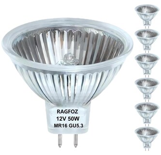 Foto 1 | Foto 1 | Bombilla Halógena Ragfoz Mr16 12 V 50 W Regulable 2700 K Blanco Cálido 6 Unidades - Venta Internacional.