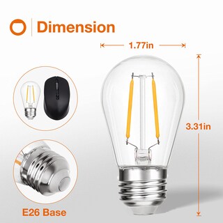 Foto 2 | Foto 2 | Bombillas Led De Repuesto Addlon S14 2 W E26 Paquete De 4 Unidades Impermeables - Venta Internacional.