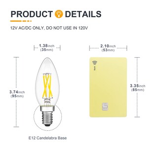 Foto 2 | Foto 2 | Bombillas Led Tokcon 12 V Candelabro E12 4 W 5000 K Luz Diurna - Venta Internacional.