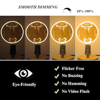 Foto 3 | Foto 3 | Bombilla Decorativa Sunaiony Unique Globe 4w 1800k E26 - Venta Internacional.