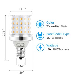 Foto 4 | Foto 4 | Bombilla Led Ldszm E17 15 W 1200 Lm 3000 K No Regulable 120 V Paquete De 4 - Venta Internacional.