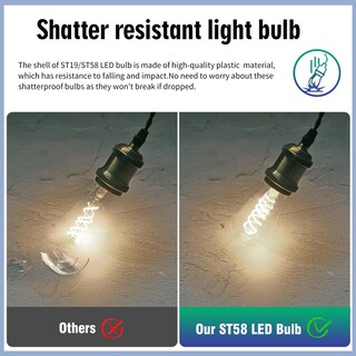 Foto 4 | Foto 4 | Bombilla Led Emymlite Edison Vintage Regulable Paquete De 6 Unidades 6 W 4000 K - Venta Internacional.