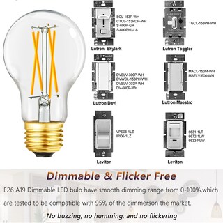 Foto 3 | Foto 3 | Bombilla Led Homosum A19 Vintage 6 W 3000 K 600 Lm 90 Cri Paquete De 6 - Venta Internacional.