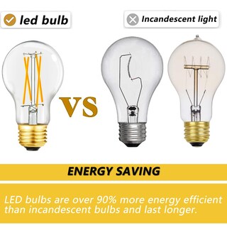 Foto 4 | Foto 4 | Bombilla Led Homosum A19 Vintage 6 W 3000 K 600 Lm 90 Cri Paquete De 6 - Venta Internacional.