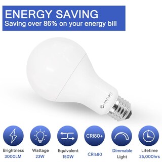 Foto 2 | Foto 2 | Bombilla Led Vation Lighting De 23 W 3000 Lm 5000 K A21 Regulable Paquete De 4 - Venta Internacional.