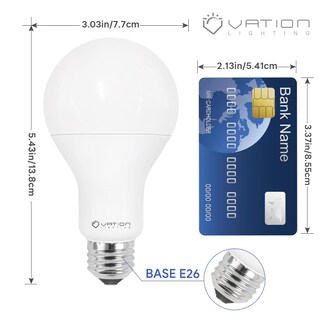 Foto 3 | Foto 3 | Bombilla Led Vation Lighting De 23 W 3000 Lm 5000 K A21 Regulable Paquete De 4 - Venta Internacional.