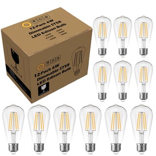 Foto 1 | Foto 1 | Bombillas Led H&d Home Interchanges Edison 6 W 2700 K Paquete De 12 Unidades - Venta Internacional.